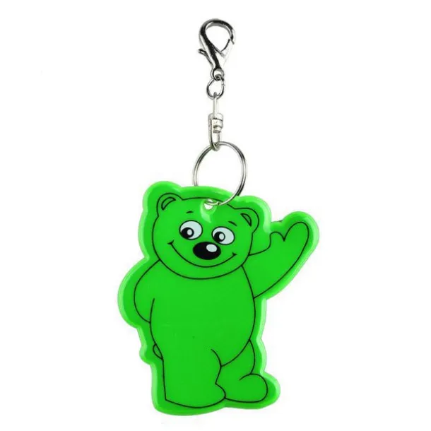 BEARY reflective key ring Dark green