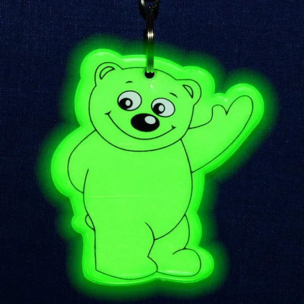 BEARY reflective key ring Dark green