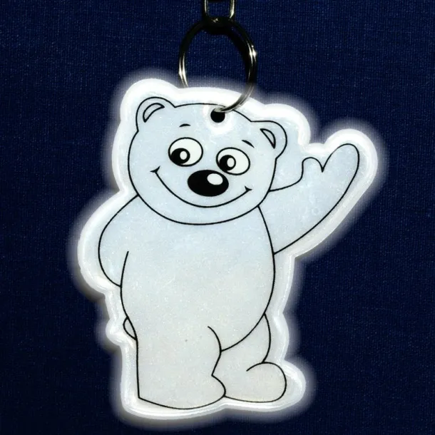 BEARY reflective key ring Silver