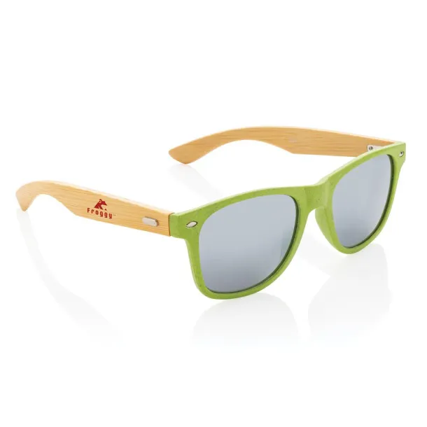 Wheat straw and bamboo sunglasses - XD Collection Green