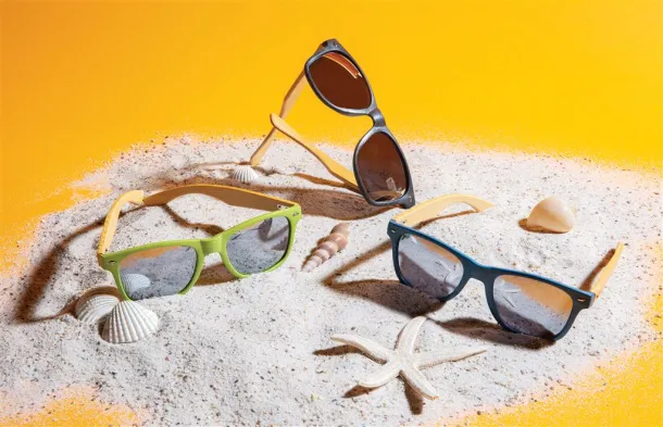  Wheat straw and bamboo sunglasses - XD Collection Green