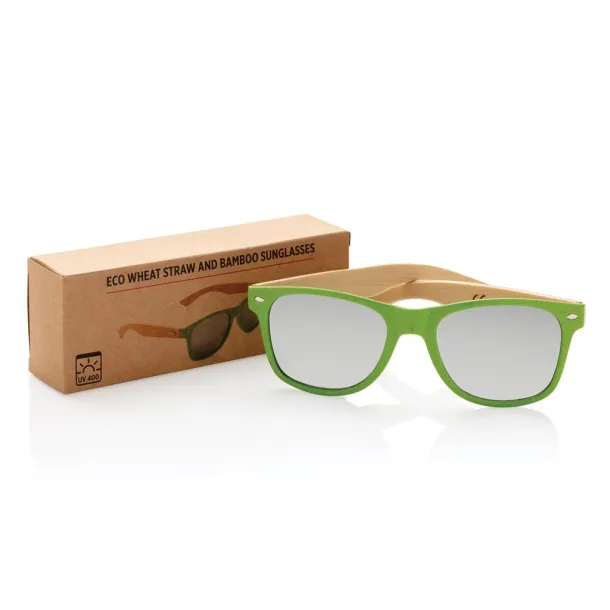  Wheat straw and bamboo sunglasses - XD Collection Green
