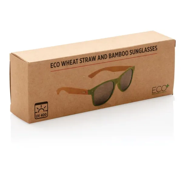  Wheat straw and bamboo sunglasses - XD Collection Green