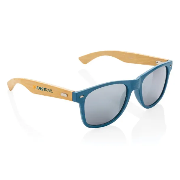  Wheat straw and bamboo sunglasses - XD Collection Blue