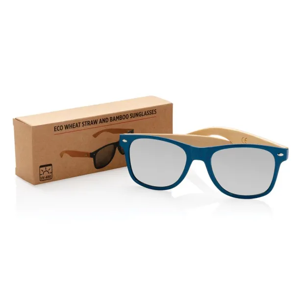  Wheat straw and bamboo sunglasses - XD Collection Blue