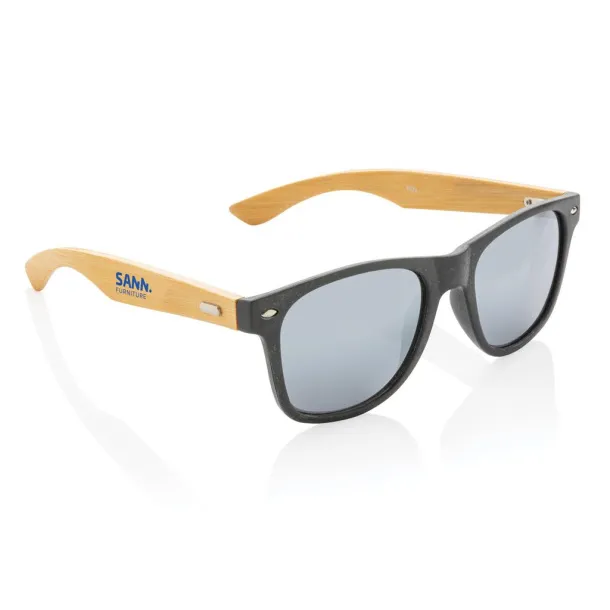  Wheat straw and bamboo sunglasses - XD Collection Black 