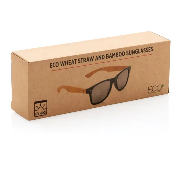  Wheat straw and bamboo sunglasses - XD Collection Black 