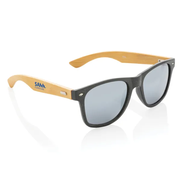 Wheat straw and bamboo sunglasses - XD Collection Black 