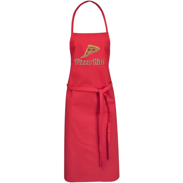 Reeva 100% cotton apron with tie-back closure Red