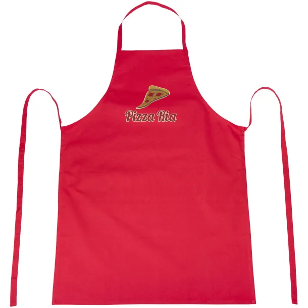 Reeva 100% cotton apron with tie-back closure Red