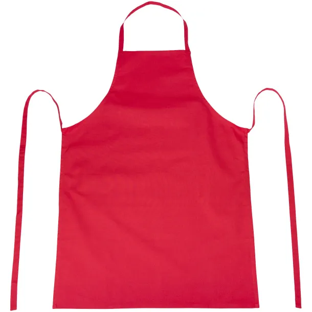 Reeva 100% cotton apron with tie-back closure Red