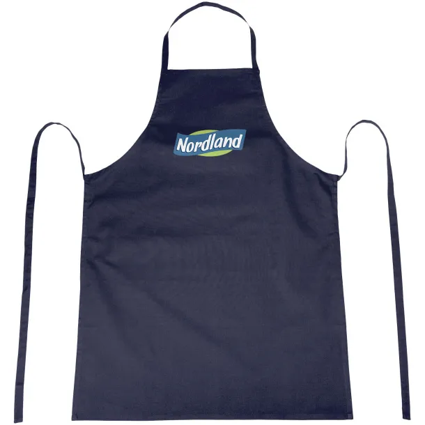 Reeva 100% cotton apron with tie-back closure Navy Blue