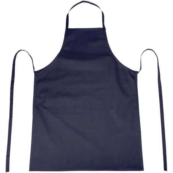 Reeva 100% cotton apron with tie-back closure Navy Blue