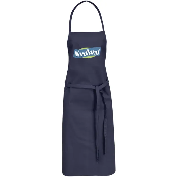 Reeva 100% cotton apron with tie-back closure Navy Blue