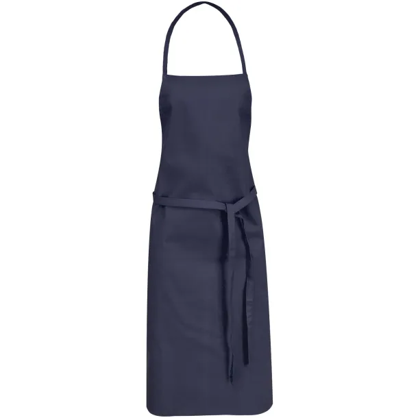 Reeva 100% cotton apron with tie-back closure Navy Blue