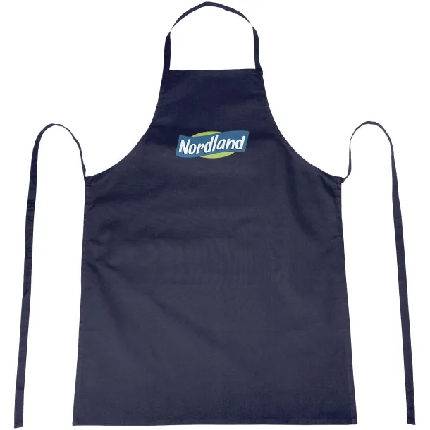 Reeva 100% cotton apron with tie-back closure - Unbranded Navy Blue