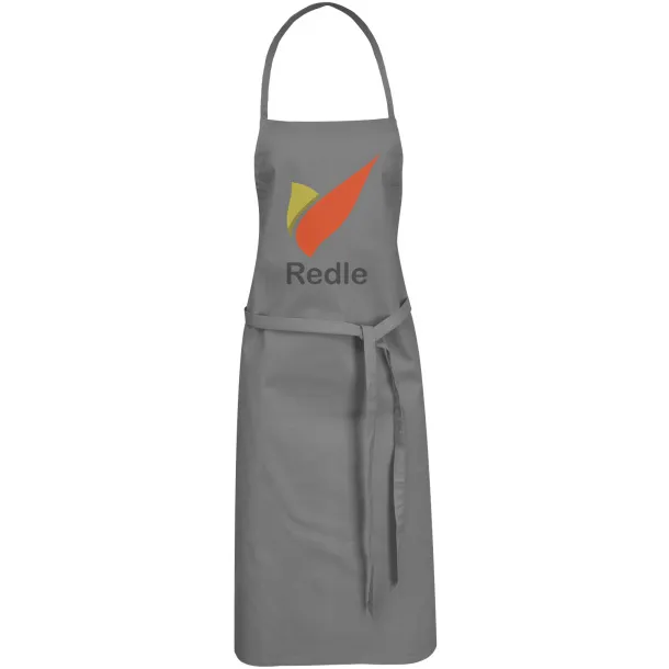 Reeva 100% cotton apron with tie-back closure Grey