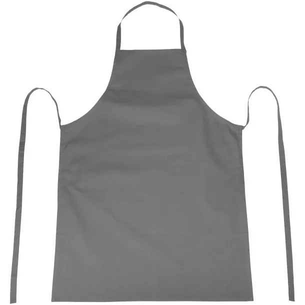 Reeva 100% cotton apron with tie-back closure Grey