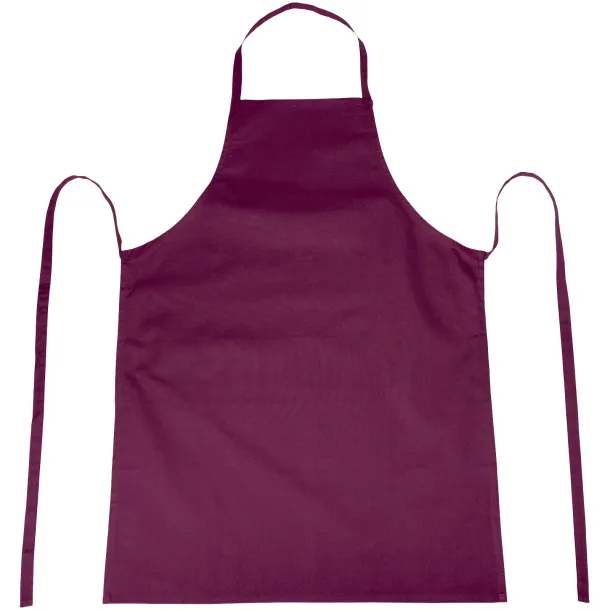 Reeva 100% cotton apron with tie-back closure Burgundy