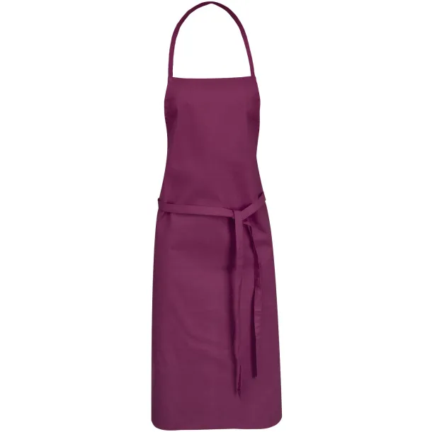 Reeva 100% cotton apron with tie-back closure Burgundy