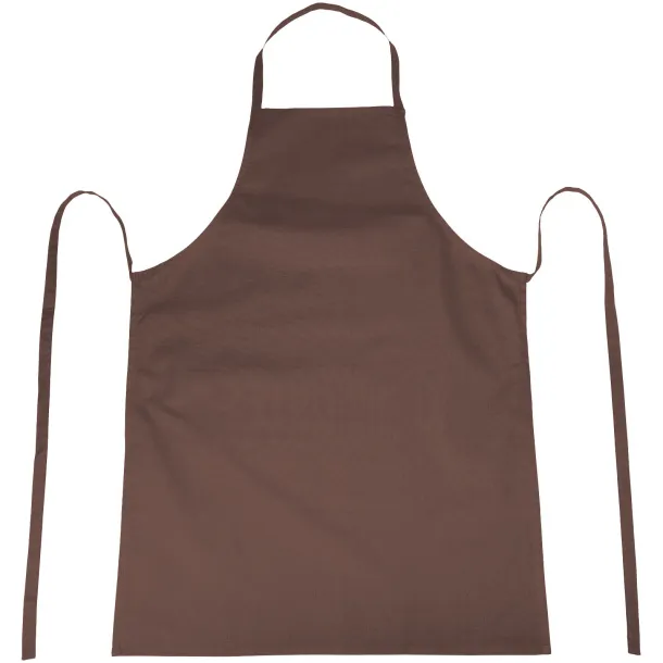 Reeva 100% cotton apron with tie-back closure Brown