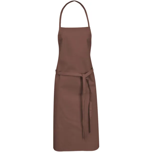 Reeva 100% cotton apron with tie-back closure Brown