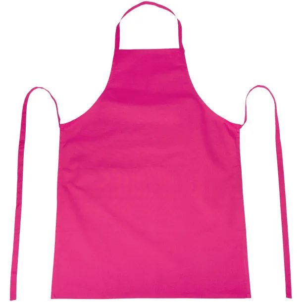 Reeva 100% cotton apron with tie-back closure Magenta