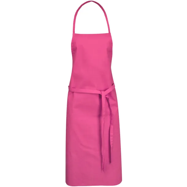 Reeva 100% cotton apron with tie-back closure Magenta