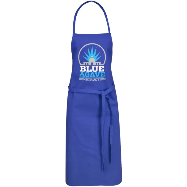 Reeva 100% cotton apron with tie-back closure Royal blue