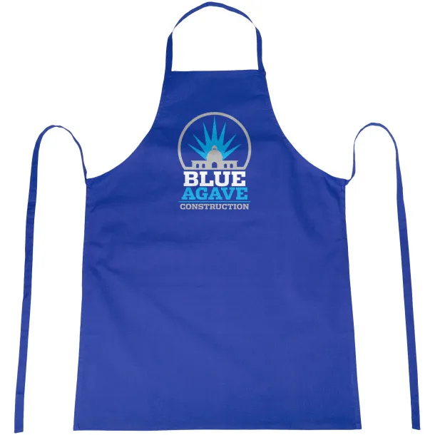 Reeva 100% cotton apron with tie-back closure Royal blue