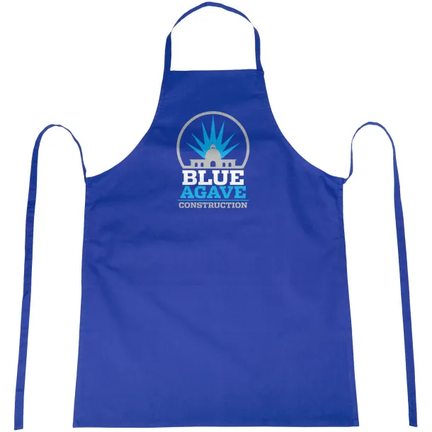 Reeva 100% cotton apron with tie-back closure - Unbranded Royal blue