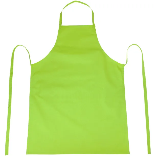 Reeva 100% cotton apron with tie-back closure Lime