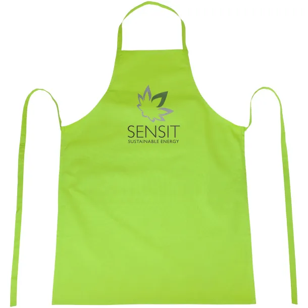 Reeva 100% cotton apron with tie-back closure Lime