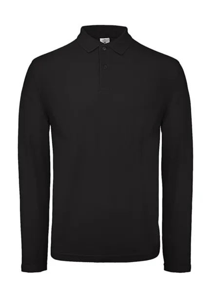  Polo majica dugih rukava, 180 g/m² - B&C Crna