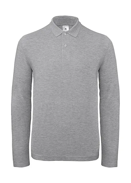  Polo majica dugih rukava, 180 g/m² - B&C Heather Grey