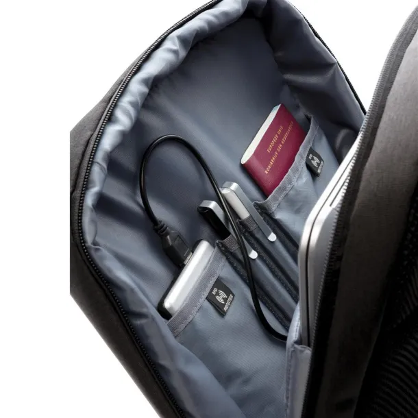  Lima 15" RFID & USB laptop backpack PVC free Black Grey