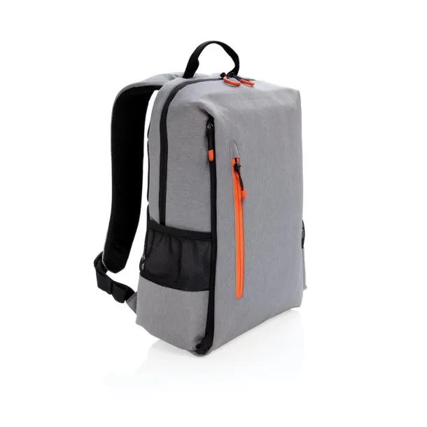  Lima 15" ruksak za prijenosno računalo s RFID-om i USB izlazom bez PVC-a grey, black Narančasta