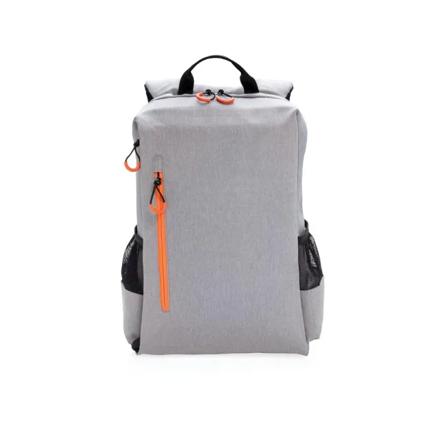  Lima 15" RFID & USB laptop backpack PVC free grey, black Orange
