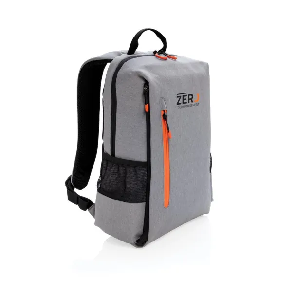 Lima 15" RFID & USB laptop backpack PVC free grey, black Orange