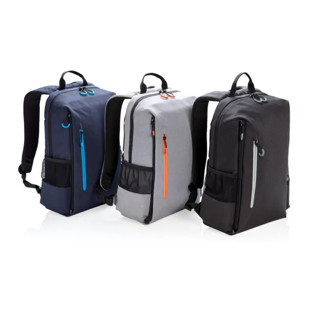  Lima 15" RFID & USB laptop backpack PVC free grey, black Orange