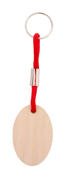 Woody Plus B custom keyring Red Natural