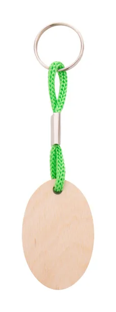 Woody Plus B custom keyring Green Natural