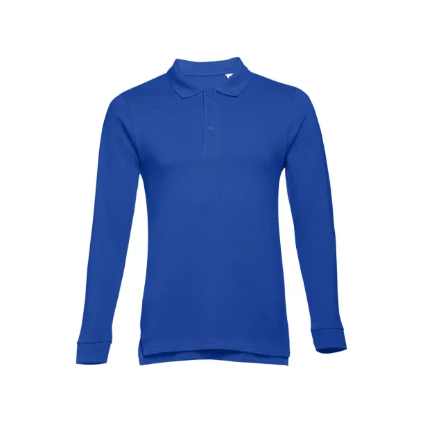 BERN Men's long sleeve polo shirt Royal blue