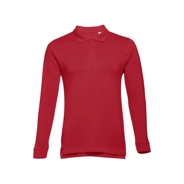 BERN muška polo majica dugih rukava, 210 g/m² Bordo
