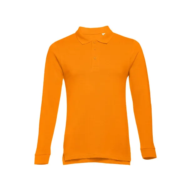 BERN Men's long sleeve polo shirt Orange