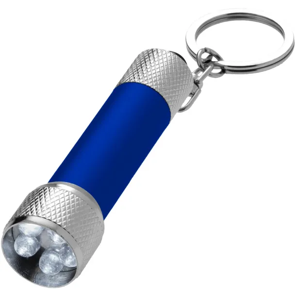 Draco LED keychain light - Bullet Blue Silver