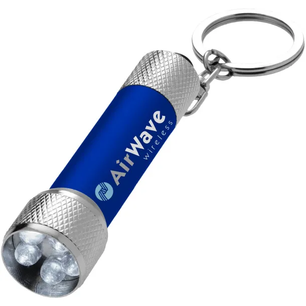 Draco LED keychain light - Bullet Blue Silver