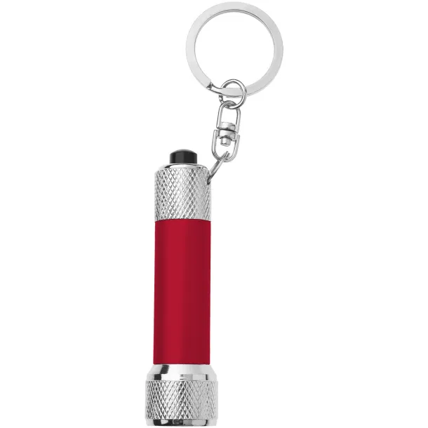 Draco LED keychain light - Bullet Red Silver