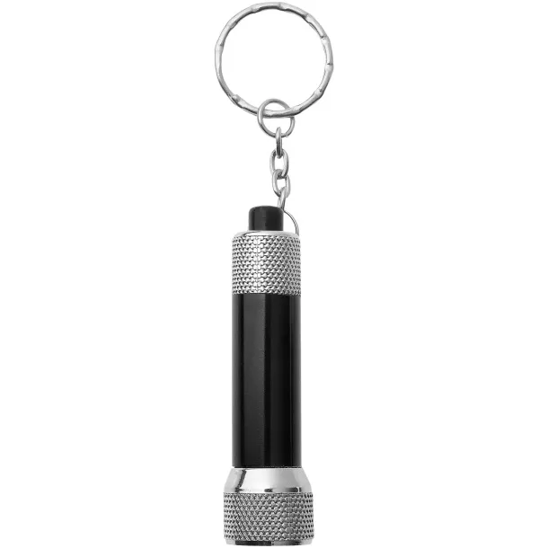 Draco LED keychain light - Bullet Solid black Silver