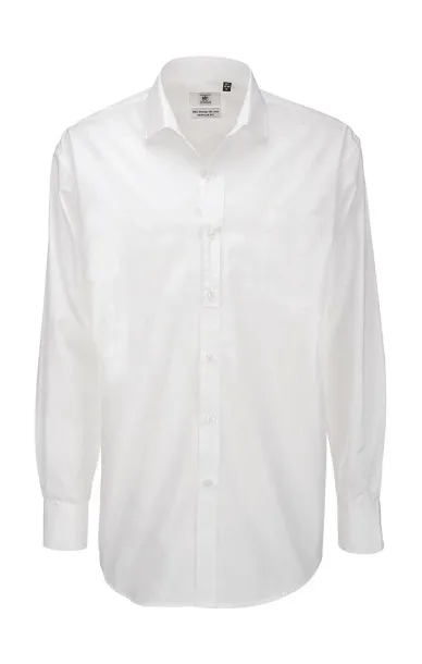  Heritage LSL/men Poplin Shirt - B&C Bijela